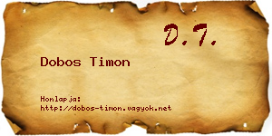 Dobos Timon névjegykártya