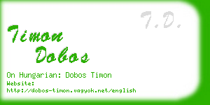timon dobos business card